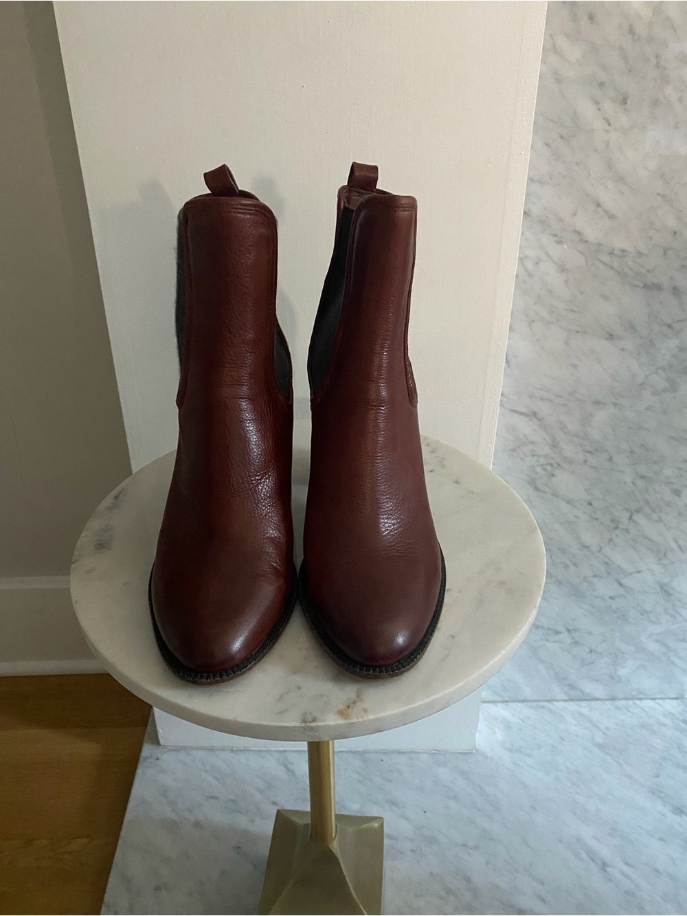 Dolce Vita Brown Leather Chelsea Ankle Boots